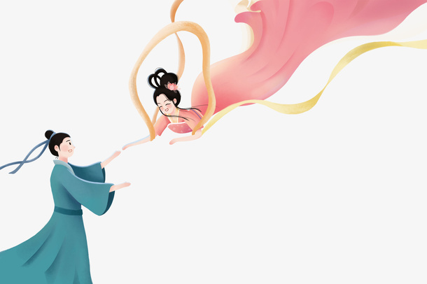 相会的牛郎织女免抠
