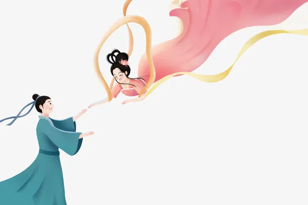 相会的牛郎织女免抠