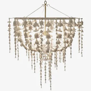 白色花朵吊灯免抠