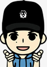 帽子大眼男孩招聘海报免抠