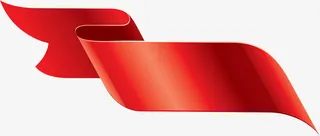 红色卡通丝带超市商场免抠