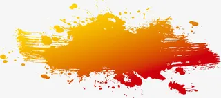 黄色喷粉元素免抠