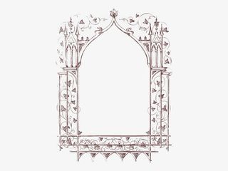 镜面书画边框免抠