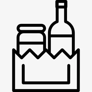 调味品在食品杂货袋图标免抠