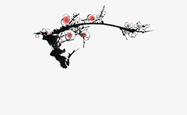 中国元素桃花免抠