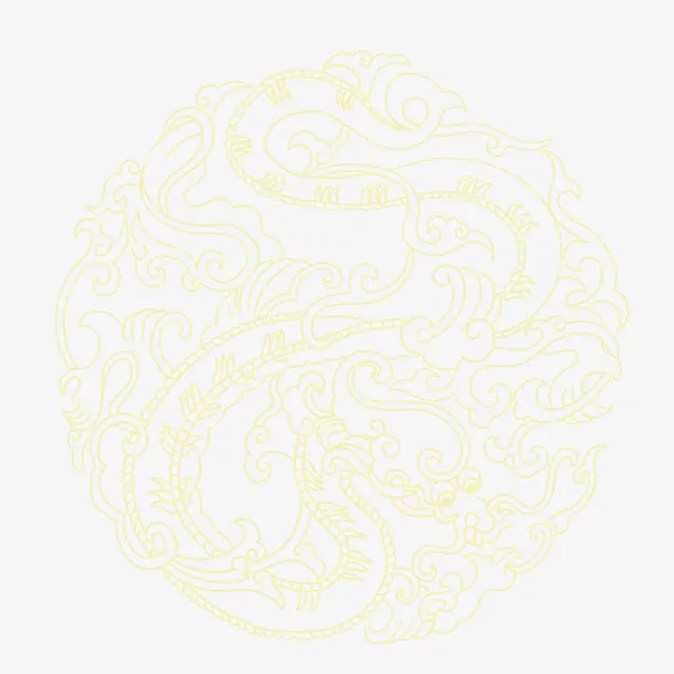 复古龙纹素材免抠