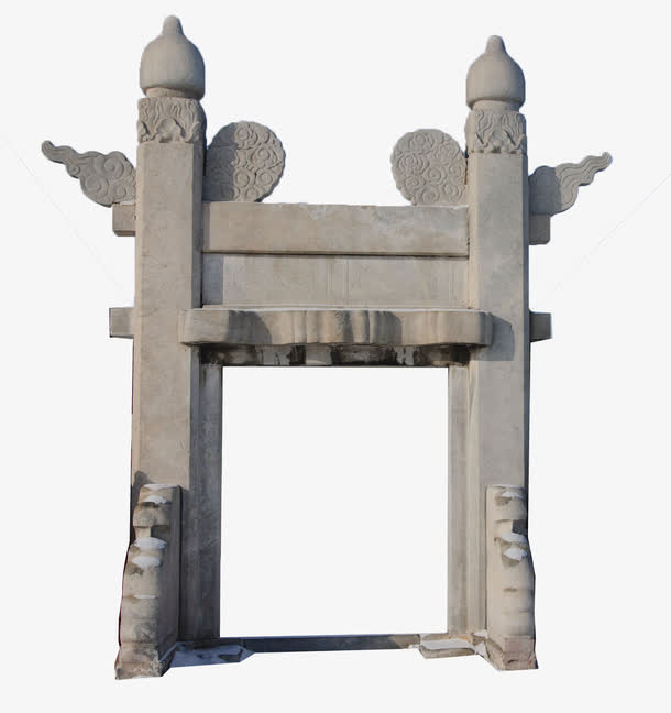 中国风石材门框免抠