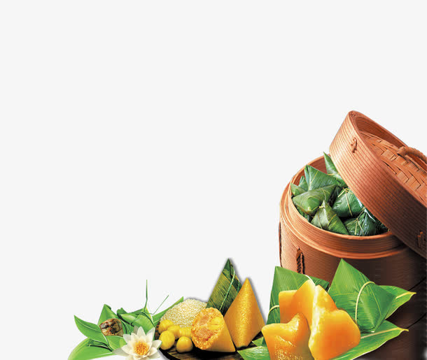 荷花粽子素材免抠
