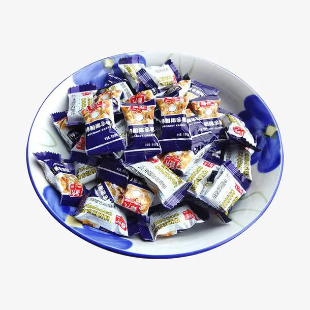 蓝色散装食品免抠