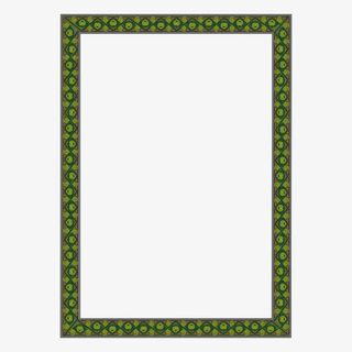 绿色花纹边框矢量免抠