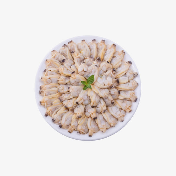 蚬子肉摆盘实拍图免抠