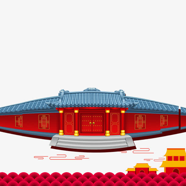 古代大院子免抠