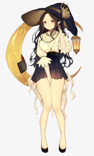 月亮女巫插画免抠