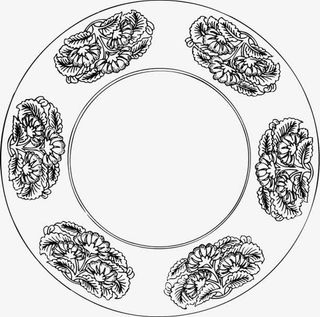 黑色镂空花纹小说封面腰封免抠