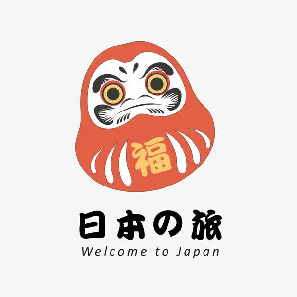 矢量手绘日式石敢当免抠