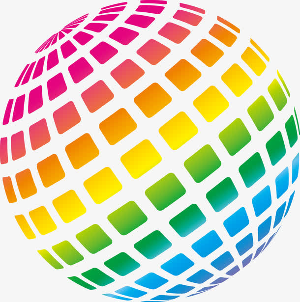矢量彩色圆球素材图免抠