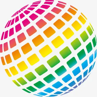 矢量彩色圆球素材图免抠