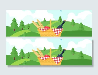 郊游野餐背景高清