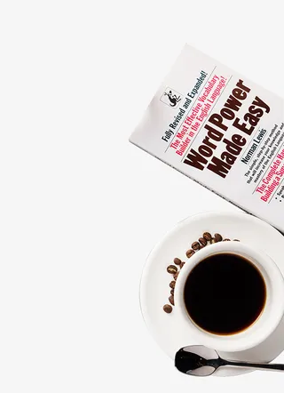 黑咖啡英文报纸装饰图案免抠