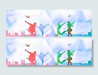 时尚人物剪影高清