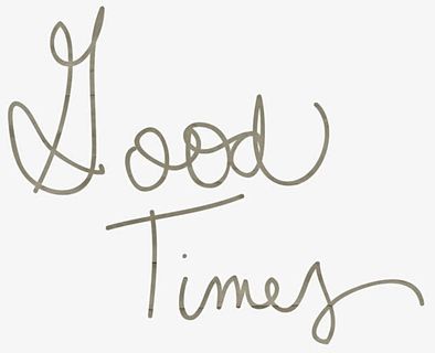 美好时光英文艺术字免抠字体元素