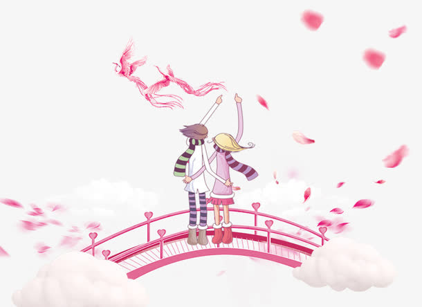 七夕鹊桥免抠