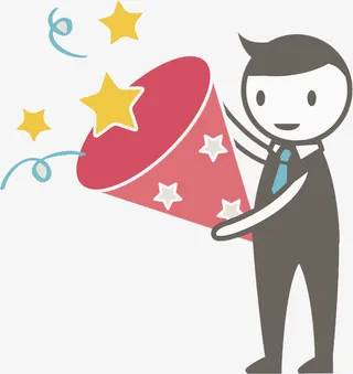 商务男撒花免抠