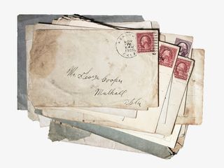 做旧复古信件免抠