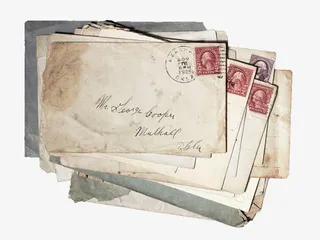 做旧复古信件免抠