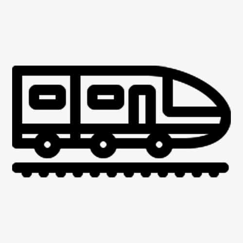 黑色铁轨火车头高铁免抠