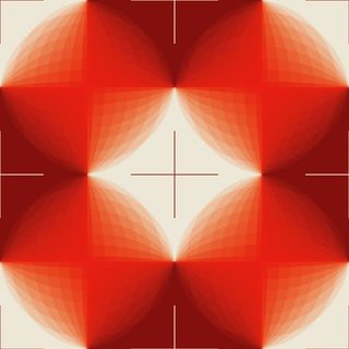 红色渐变十字印花免抠