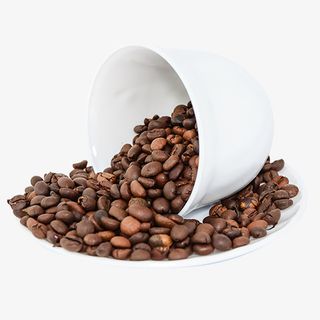 彩色质感装饰咖啡豆装饰图免抠