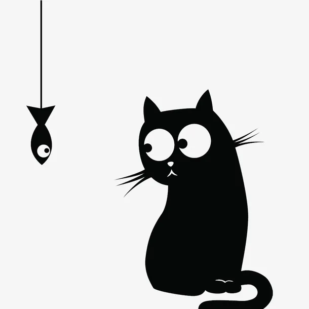 卡通萌萌的小猫咪和小老鼠的PS免抠图标元素