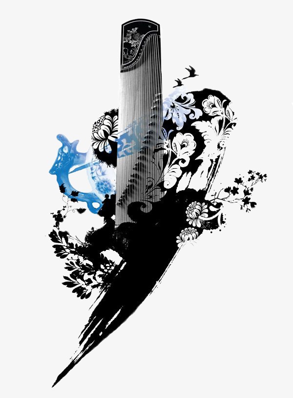 古筝JPG.免抠