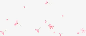 粉色漂浮花朵免抠