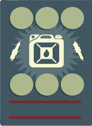 油箱工具锯齿灰色背景素材高清