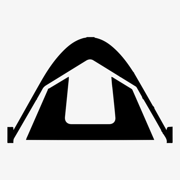 帐篷 露营 野营 剪影免抠