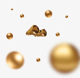 装饰圣诞金球球免抠