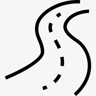 曲线的道路透视图标免抠