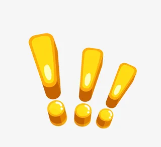 黄色惊讶感叹号聊天表情包傩免抠