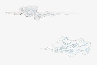 中国古风白云免抠