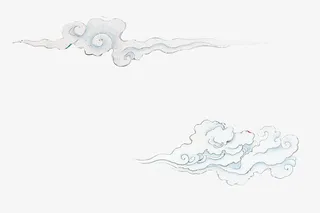 中国古风白云免抠