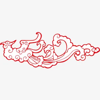 凤凰形状花纹免抠