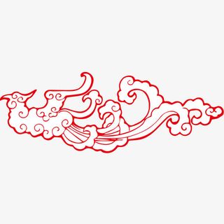 凤凰形状花纹免抠