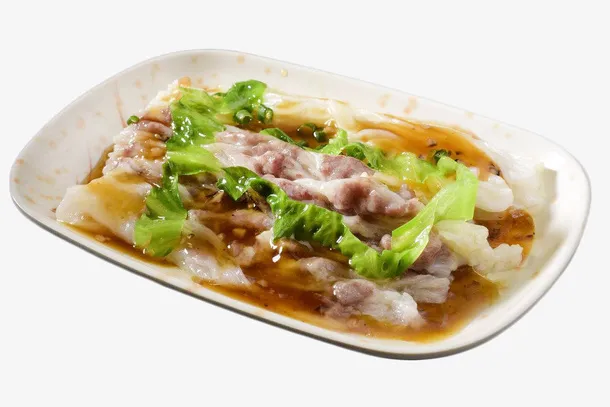 美味香滑瘦肉青菜肠粉免抠