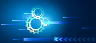 齿轮蓝色科技背景banner高清