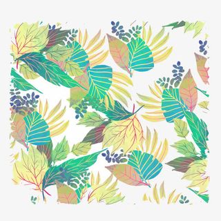 创意春季树叶无缝背景矢量素材