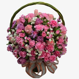 一篮子花卉免抠