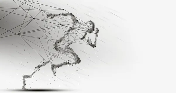 科技奔跑的人素材免抠