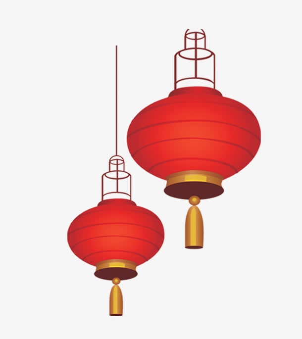 喜庆的红灯笼免抠